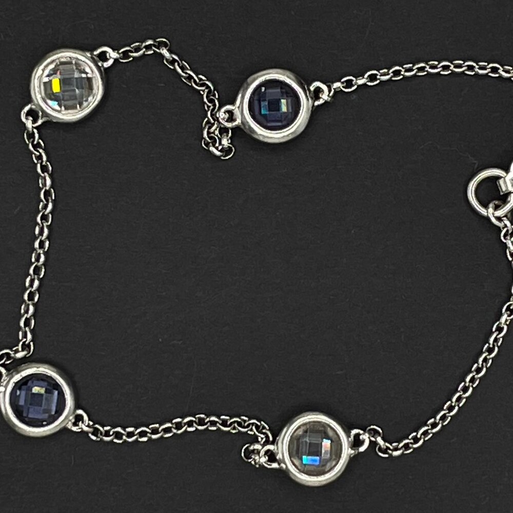 Sterling Silver & Crystal Bracelet